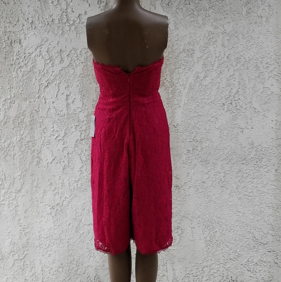 Adelyn Rae Strapless Lace Culotte Jumpsuit - Picture 10 of 11